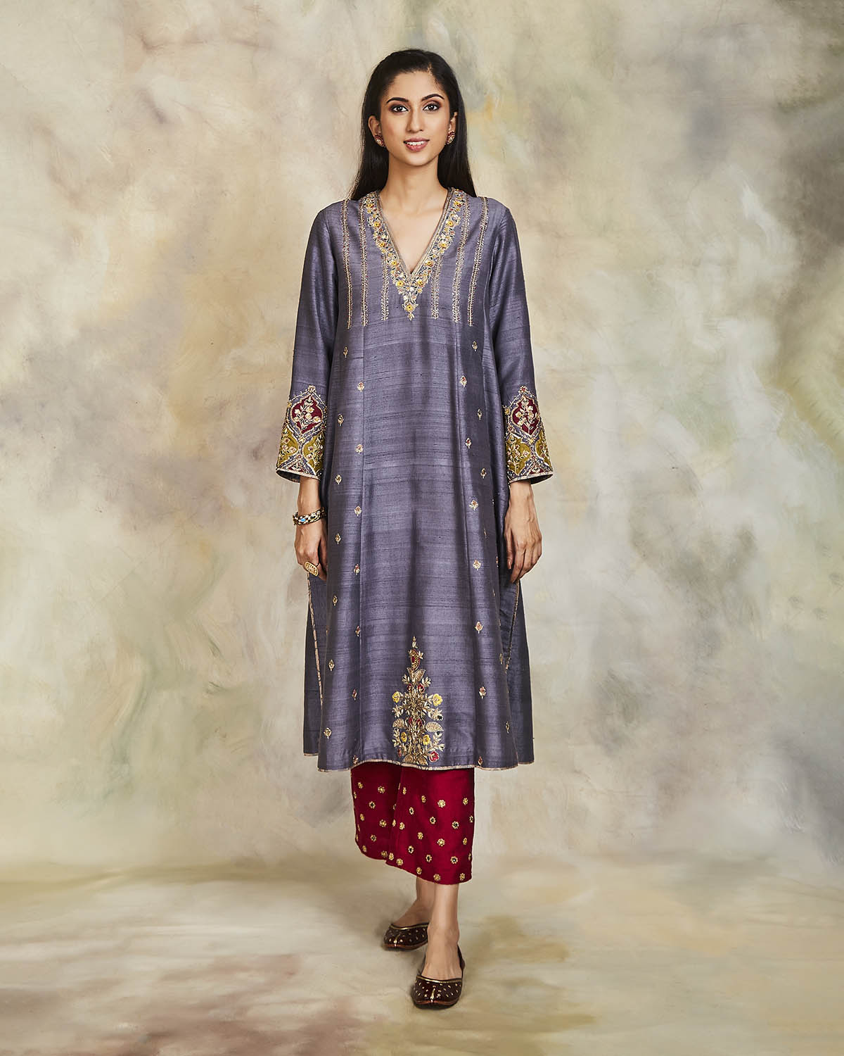 surmayi kurta set
