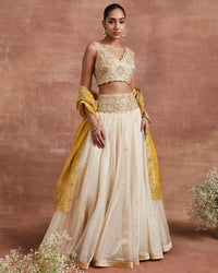 sudhani lehenga set golden yellow