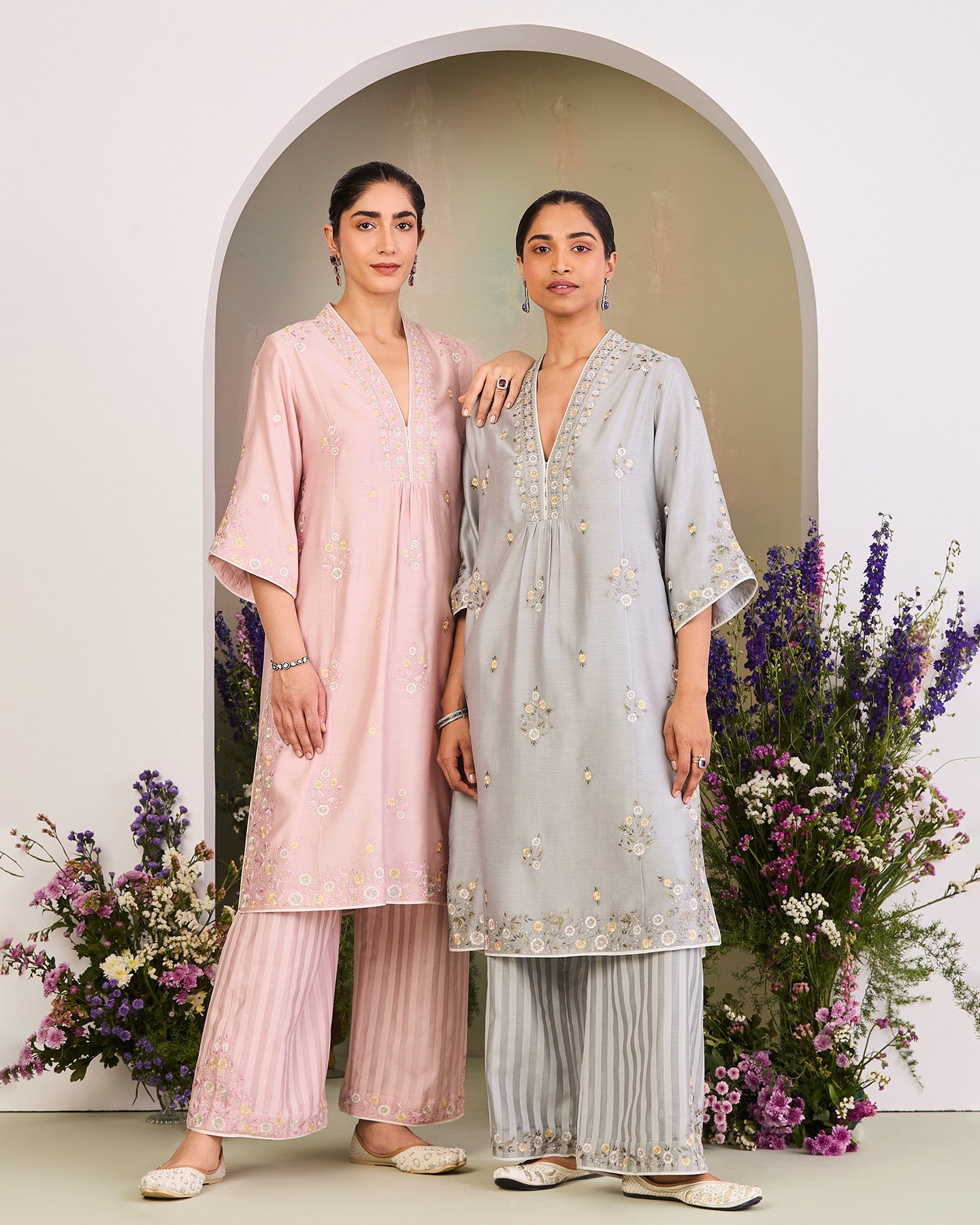 huda long kurta set