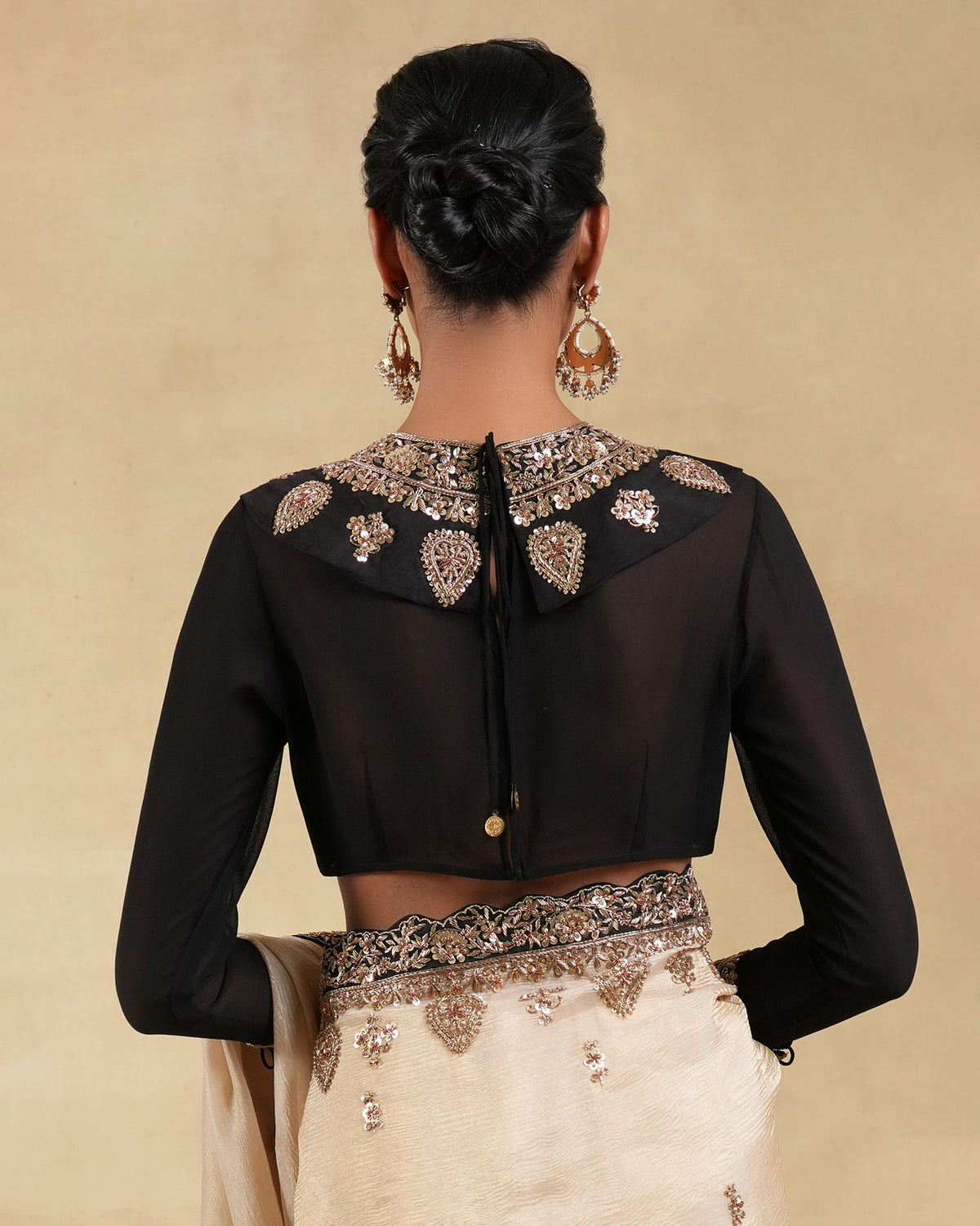 Siyah Sona Saree Set