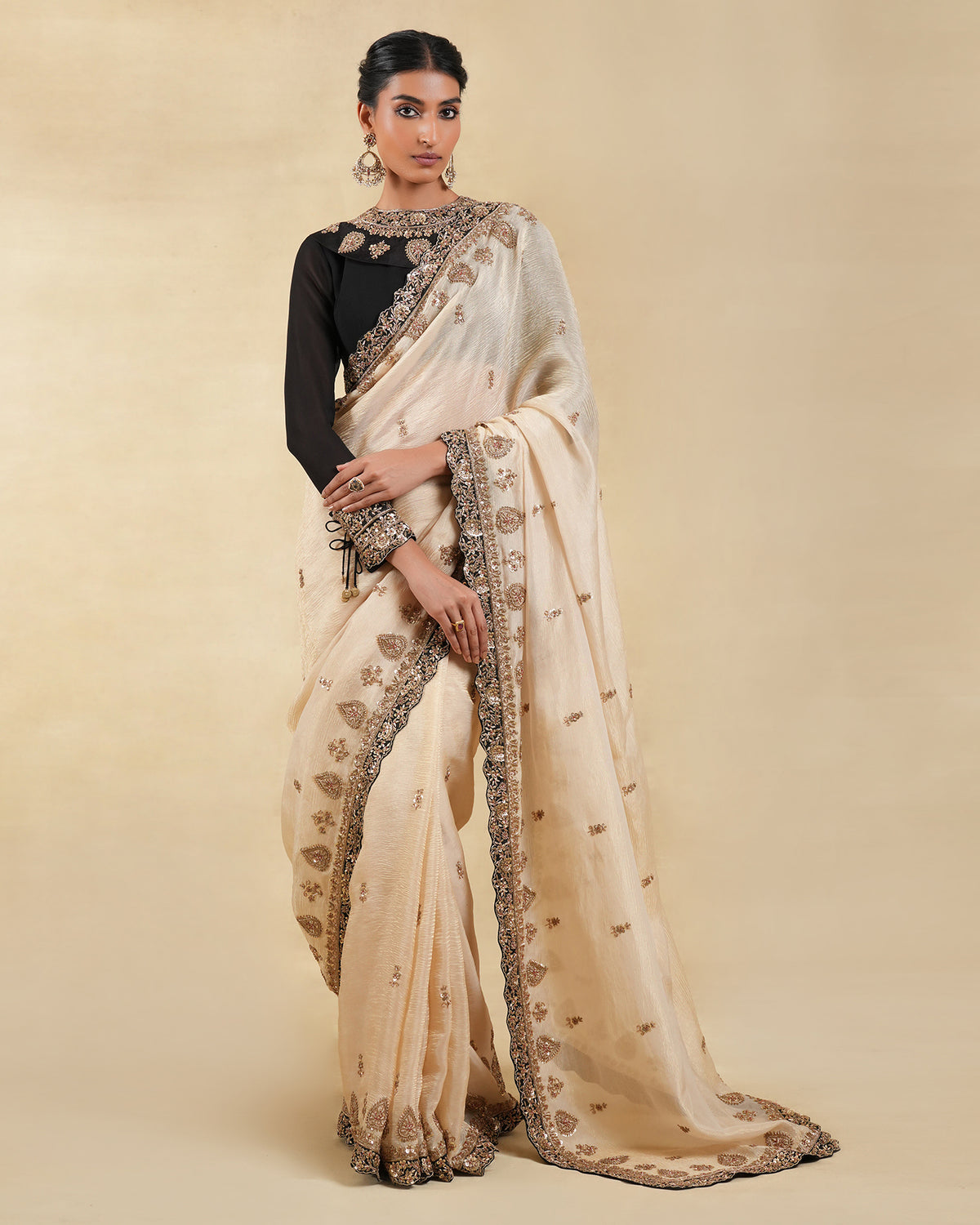 Siyah Sona Saree Set