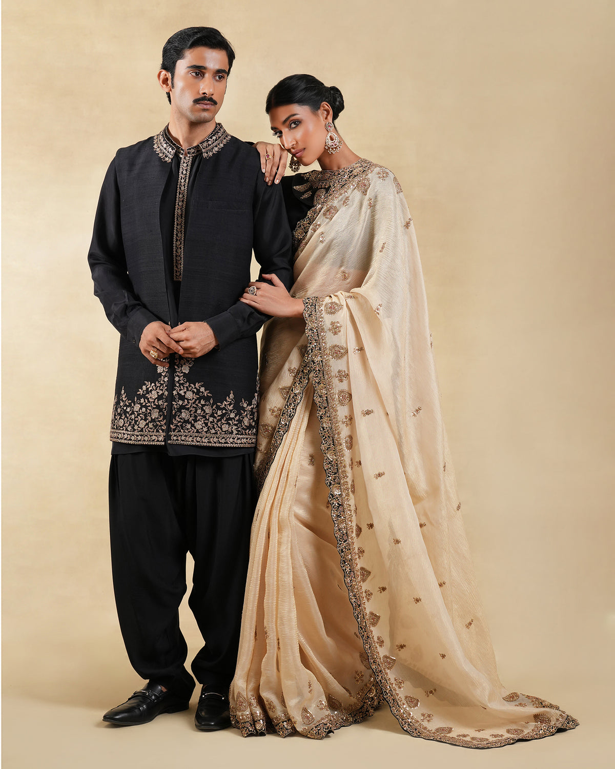 Siyah Sona Saree Set