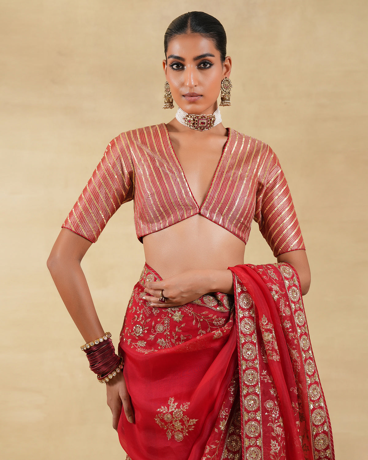 Surkh Khwaab Saree Set