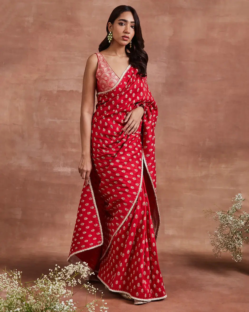 jayashree saree set red