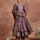 mayra anarkali set purple