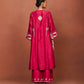 Oor Deep Red Long Kurta Set