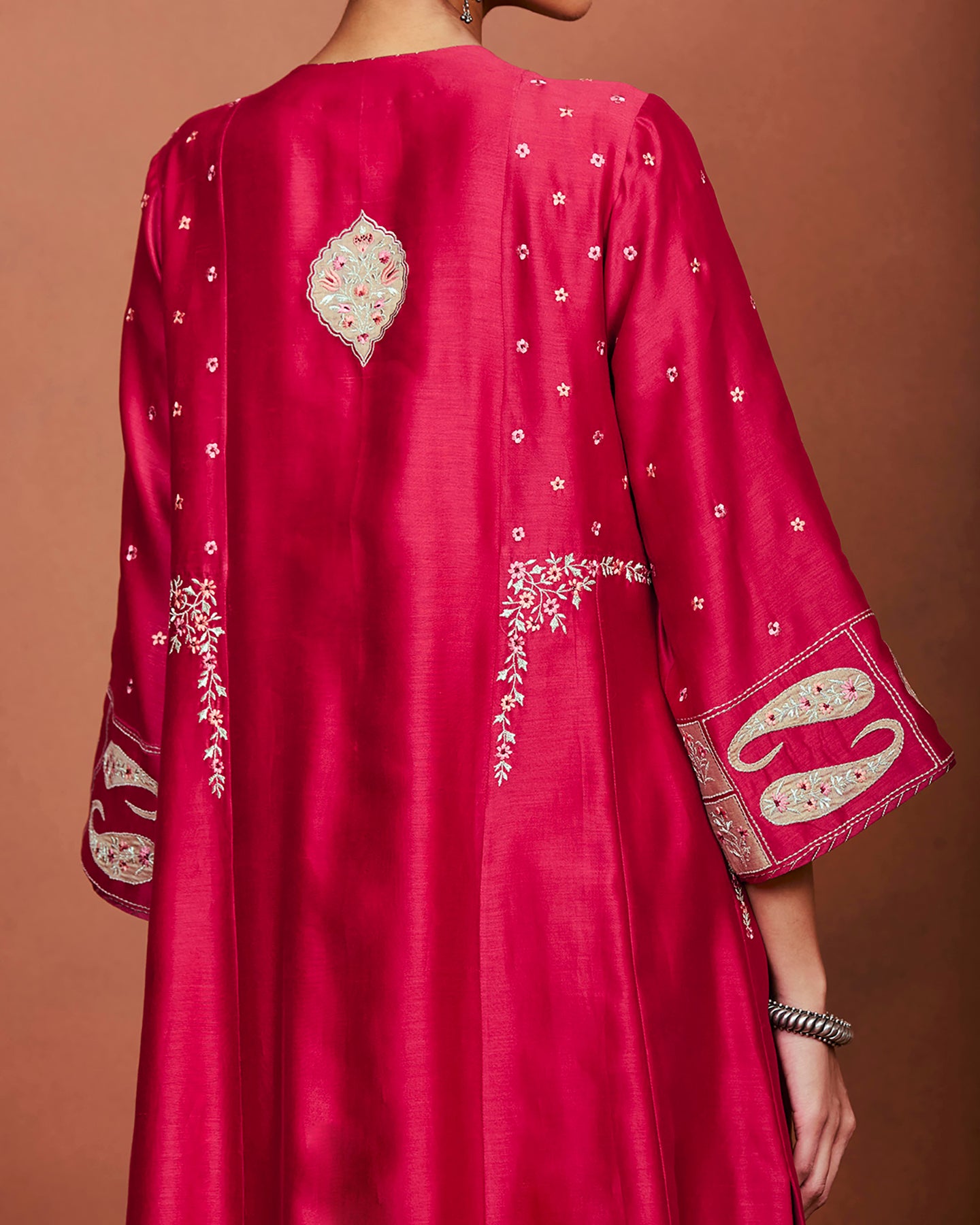 Oor Deep Red Long Kurta Set