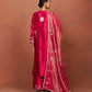 Oor Deep Red Long Kurta Set
