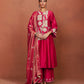 Oor Deep Red Long Kurta Set