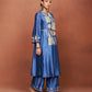 Oor Medium Blue Long Kurta Set