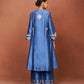 Oor Medium Blue Long Kurta Set