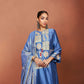 Oor Medium Blue Long Kurta Set