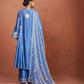 Oor Medium Blue Long Kurta Set