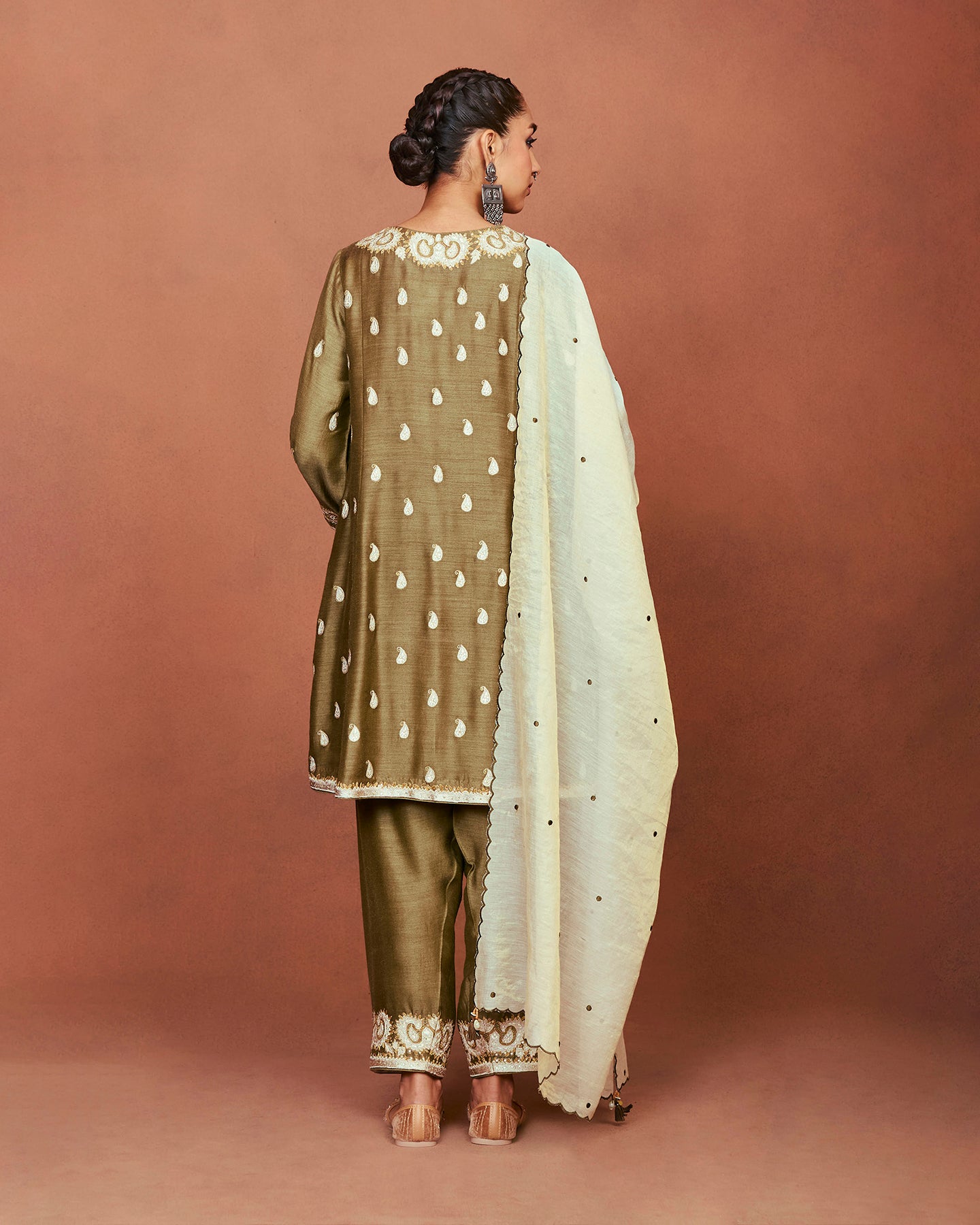Nai Olive Green Short Kurta Set