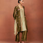Leya Olive Green Long Kurta Set