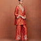 Azi Rusty Orange Short Kurta Set