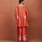 Azi Rusty Orange Short Kurta Set