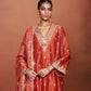 Azi Rusty Orange Short Kurta Set