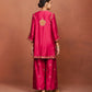 Zoa Deep Red Short Kurta Set