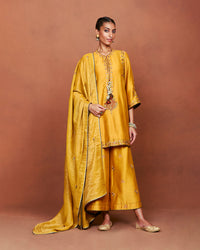 Zoa Mustard Short Kurta Set