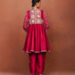 Rai Red Short Anarkali Set