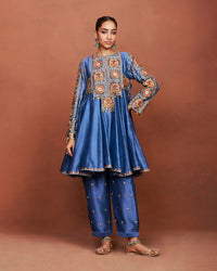 Rai Blue Short Anarkali Set