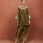 Moha Olive Green Short Kurta Set