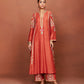 Amu Rusty Orange Long Kurta Set