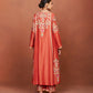 Amu Rusty Orange Long Kurta Set