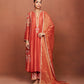 Amu Rusty Orange Long Kurta Set