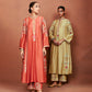 Amu Rusty Orange Long Kurta Set