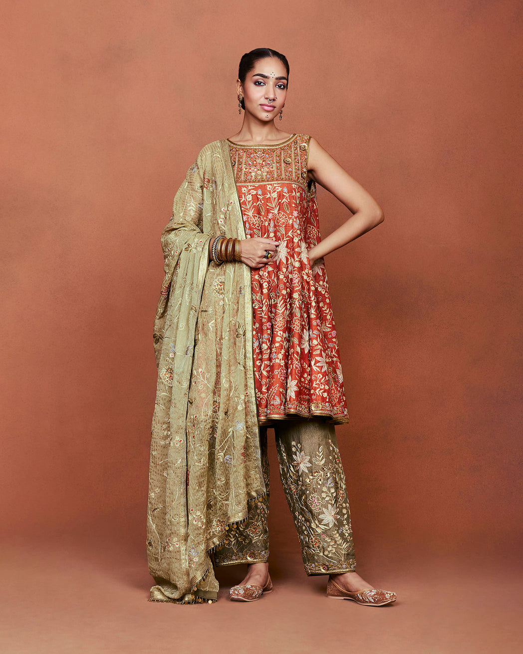 Rishma short anarkali set