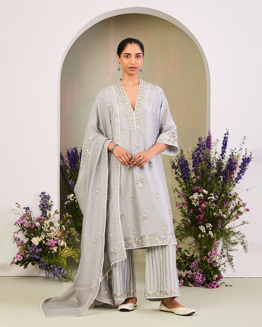 huda long kurta set