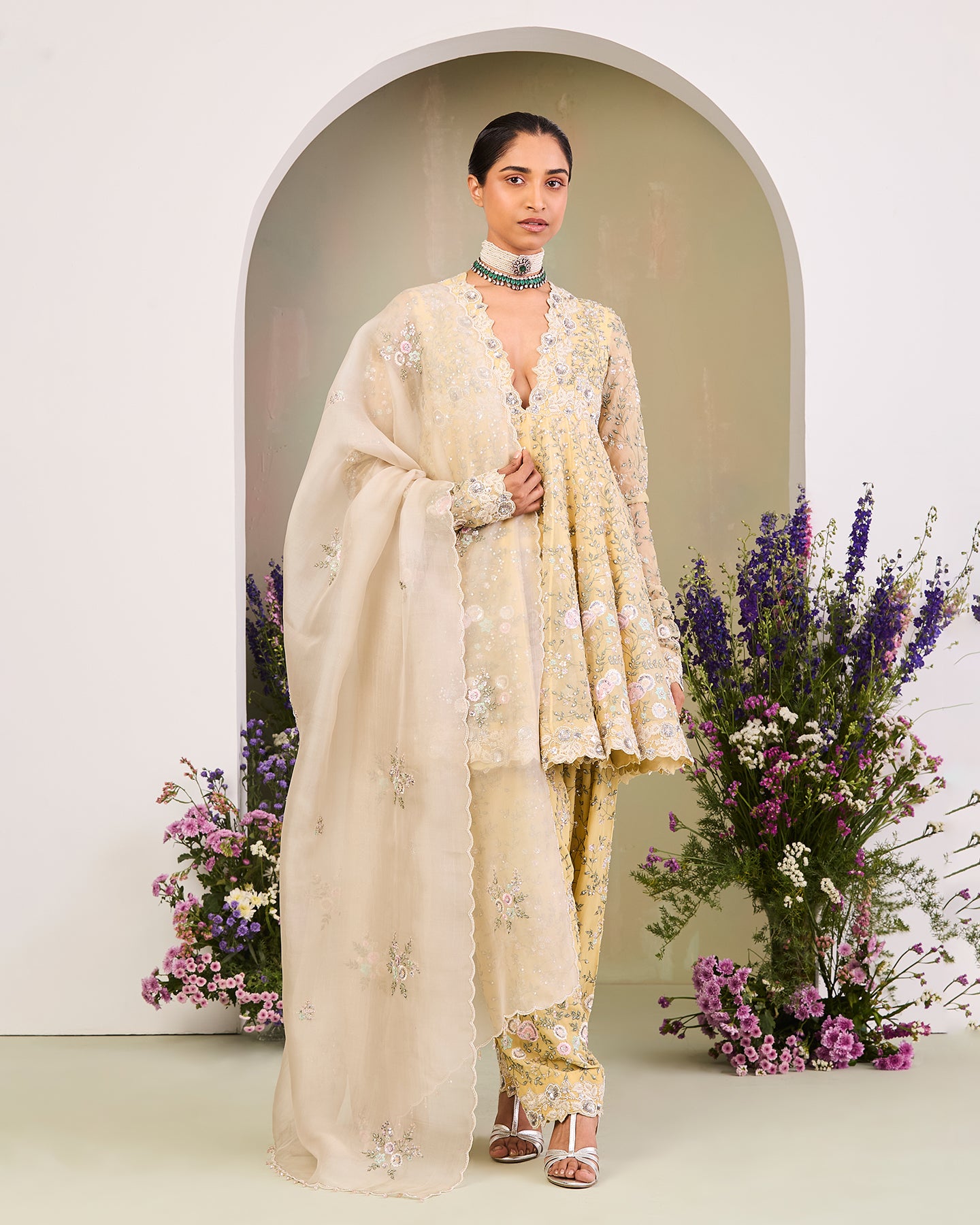 Rabia Short Anarkali Set