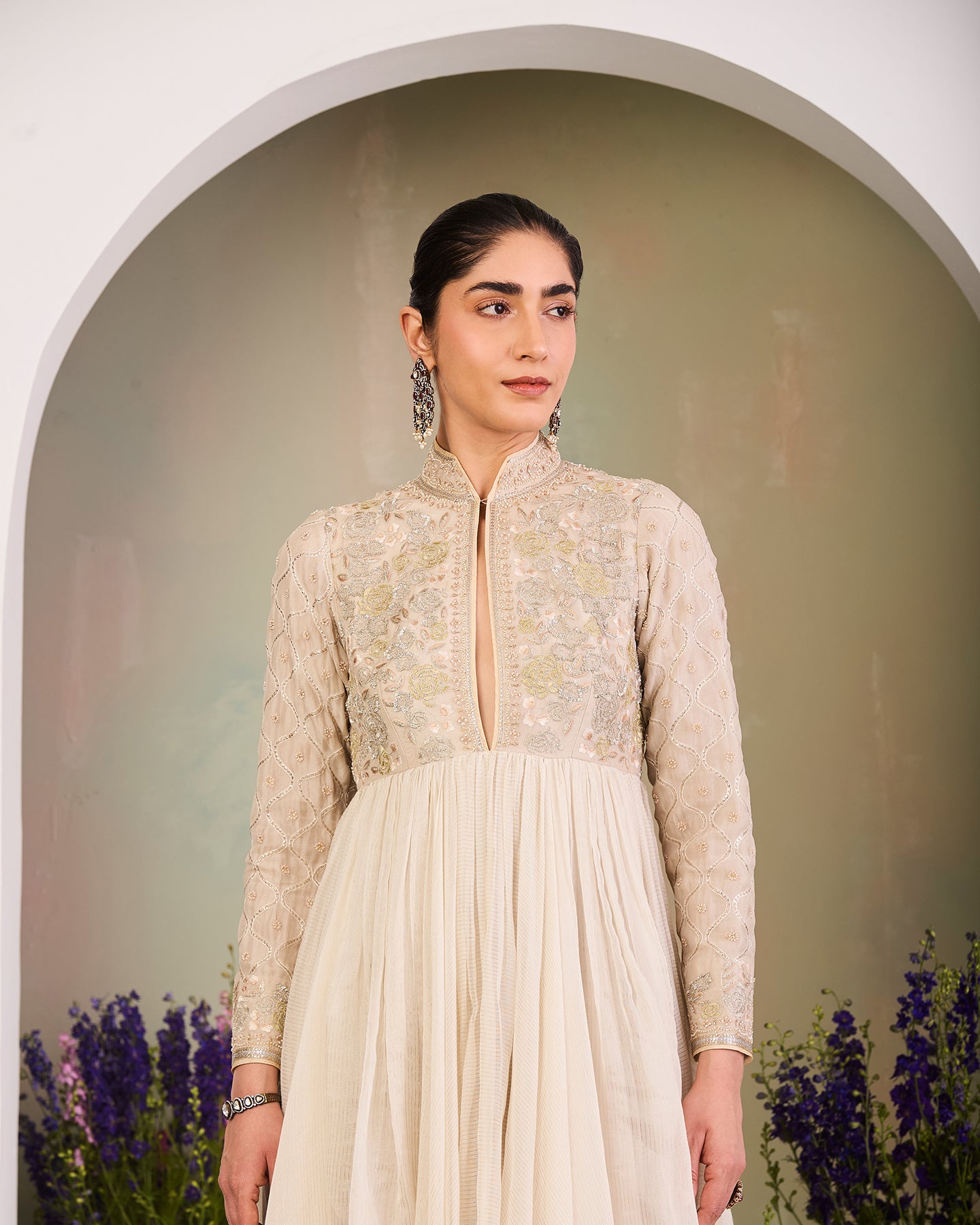 khizra long anarkali set