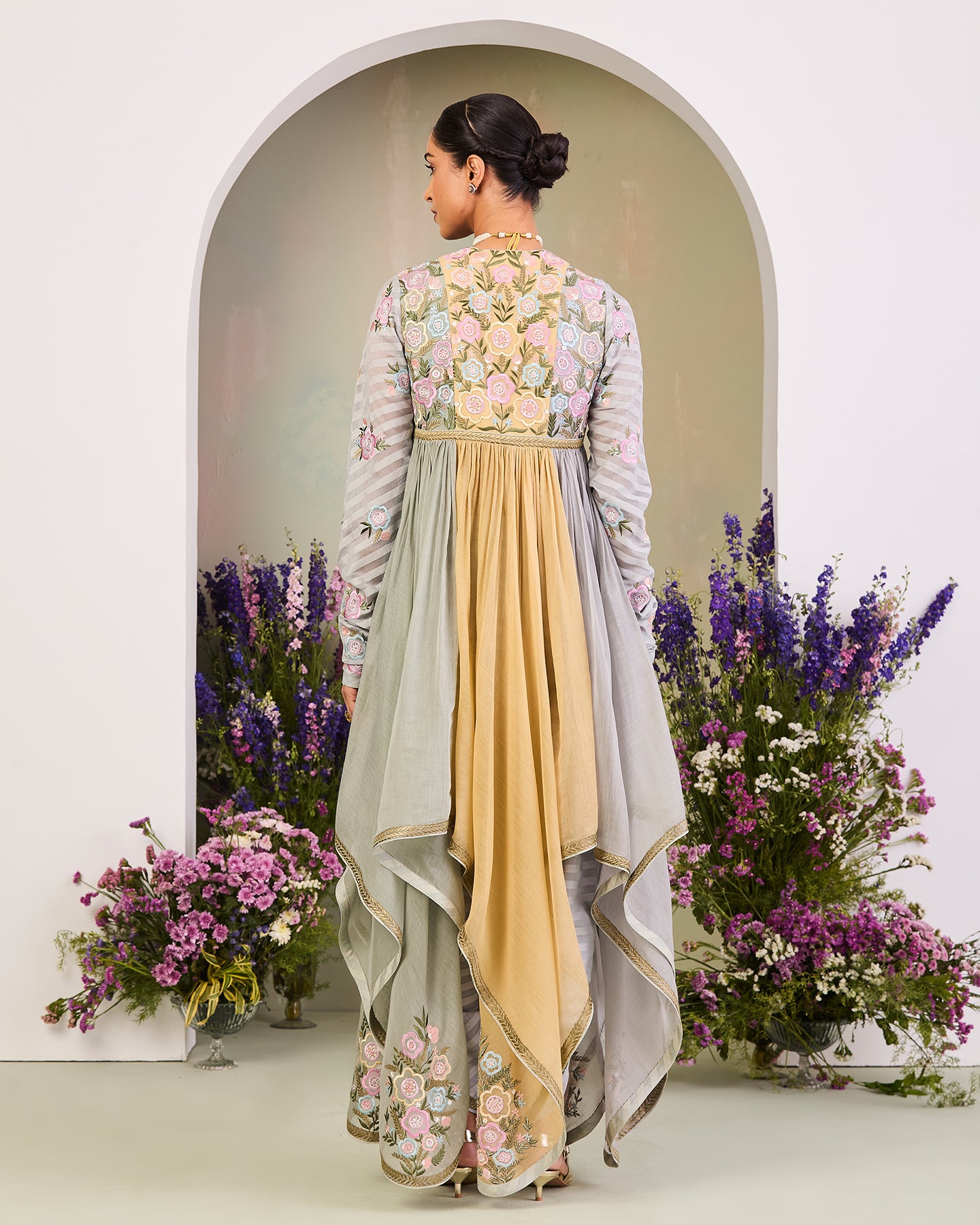 parisa long anarkali set