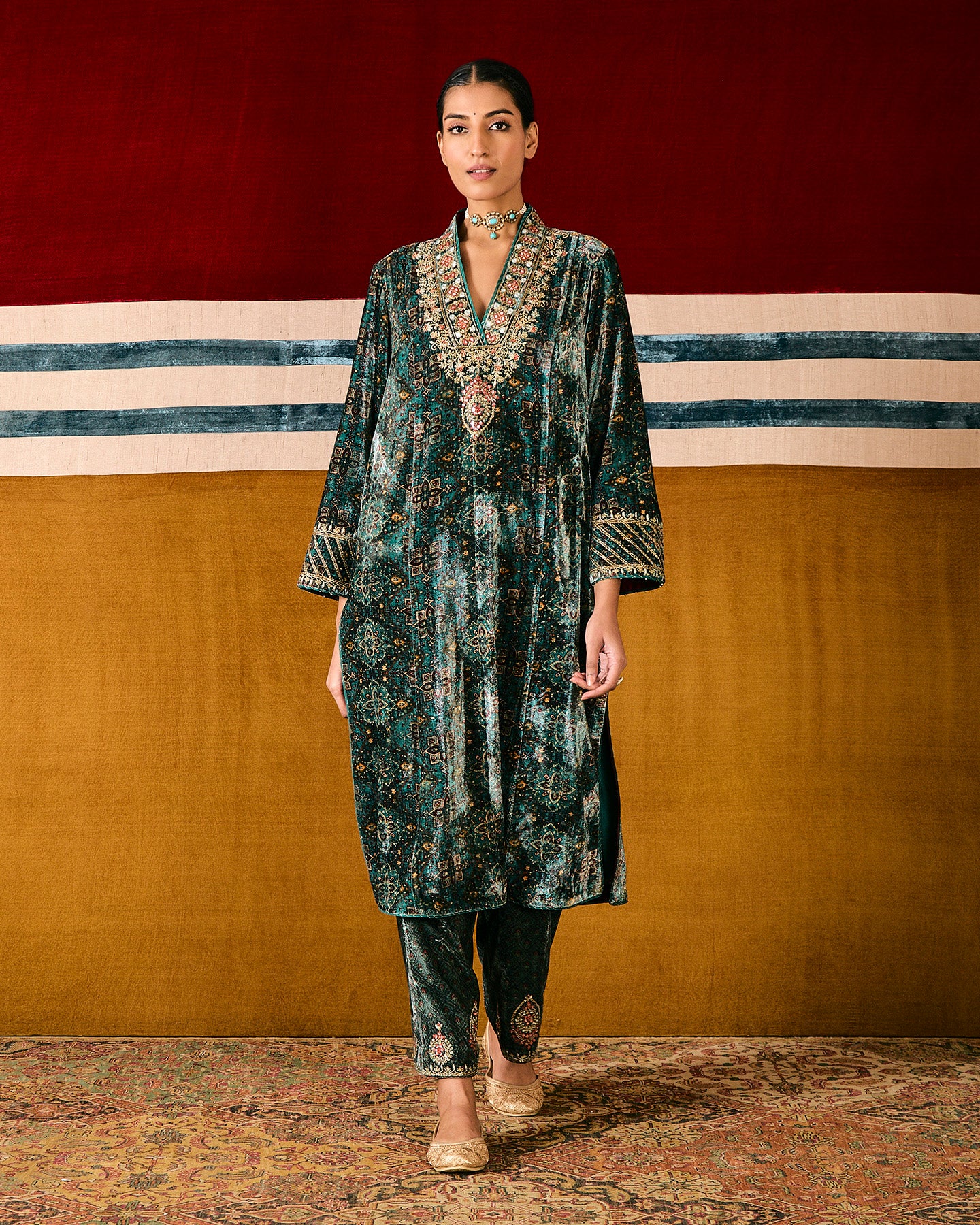 Sajal Long Kurta Set