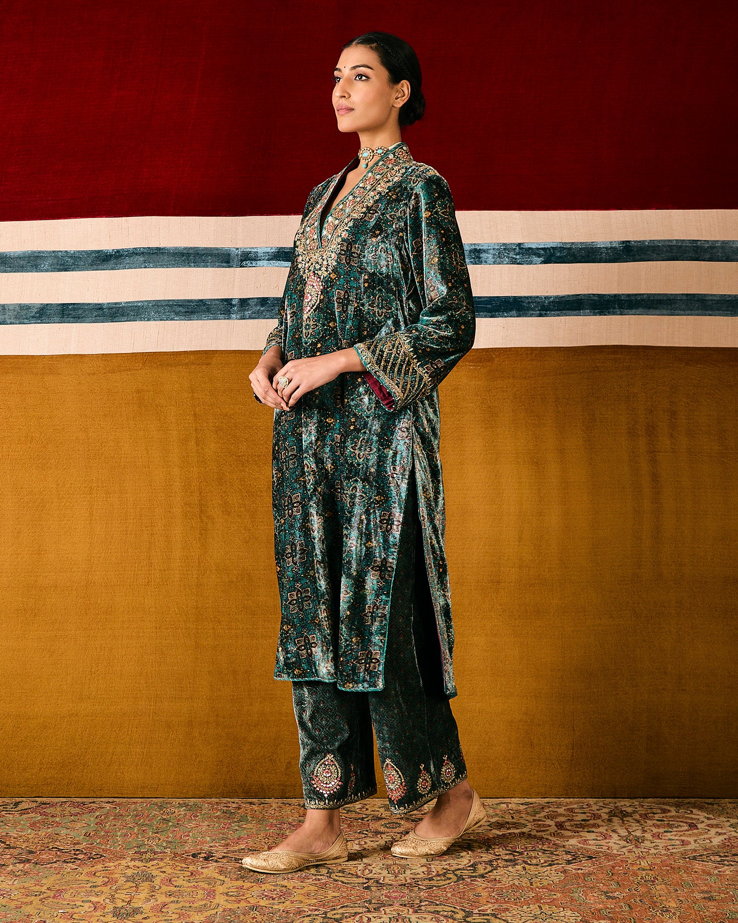 Sajal Long Kurta Set