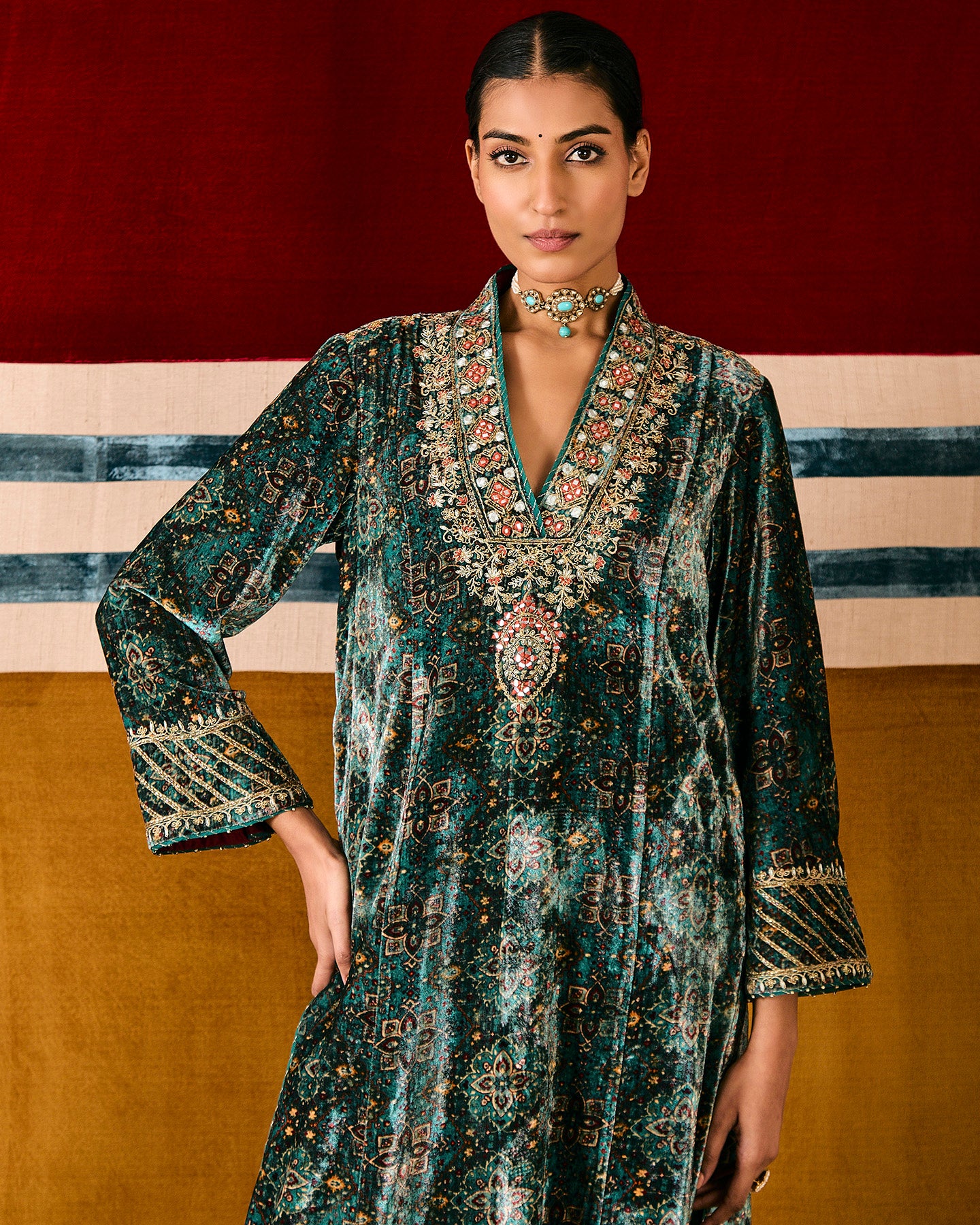 Sajal Long Kurta Set