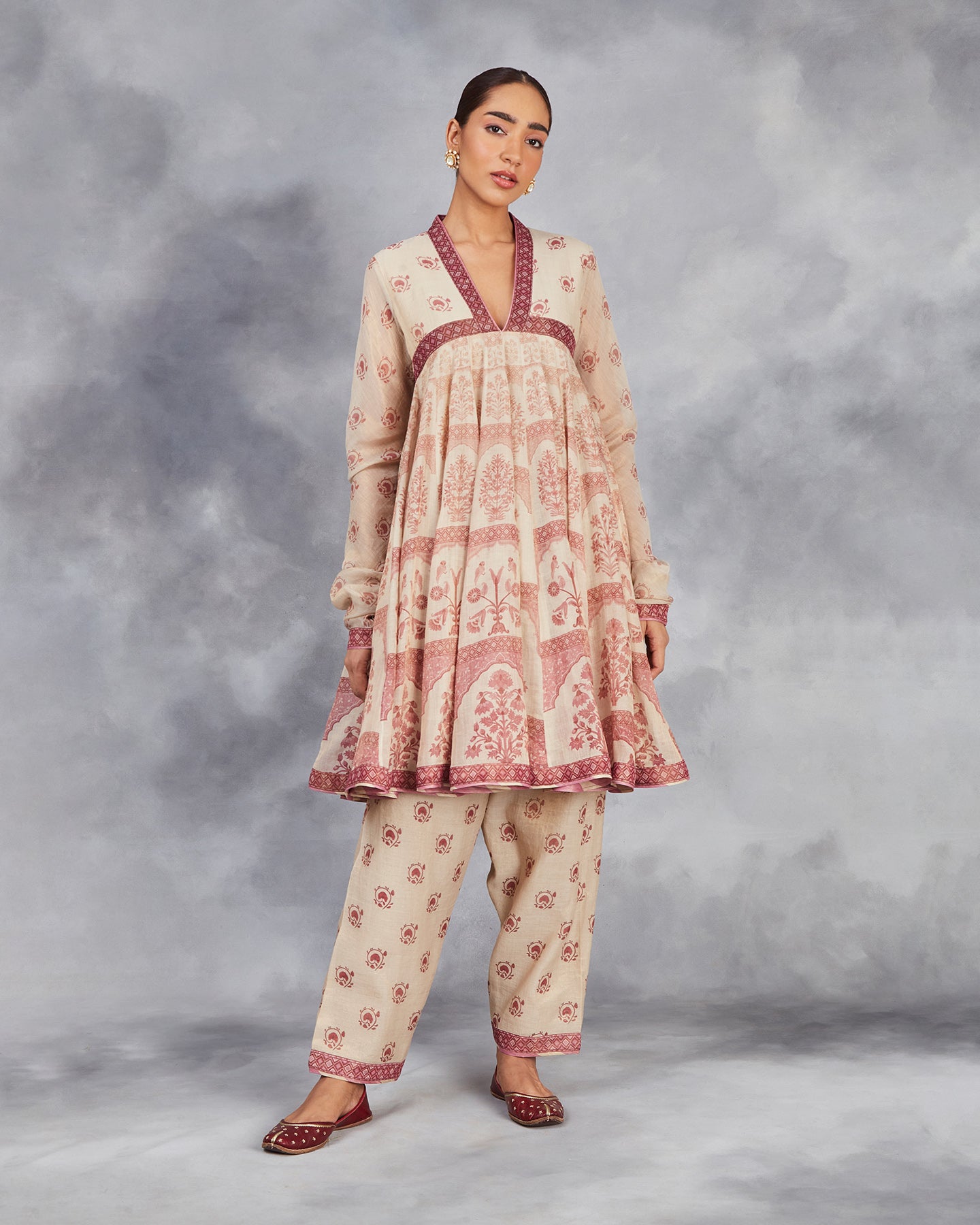 Elma Short Anarkali Set