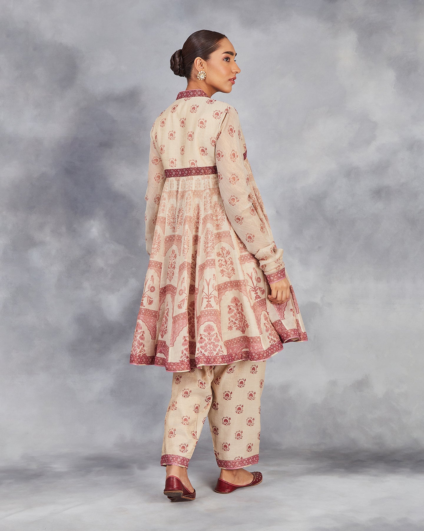 Elma Short Anarkali Set