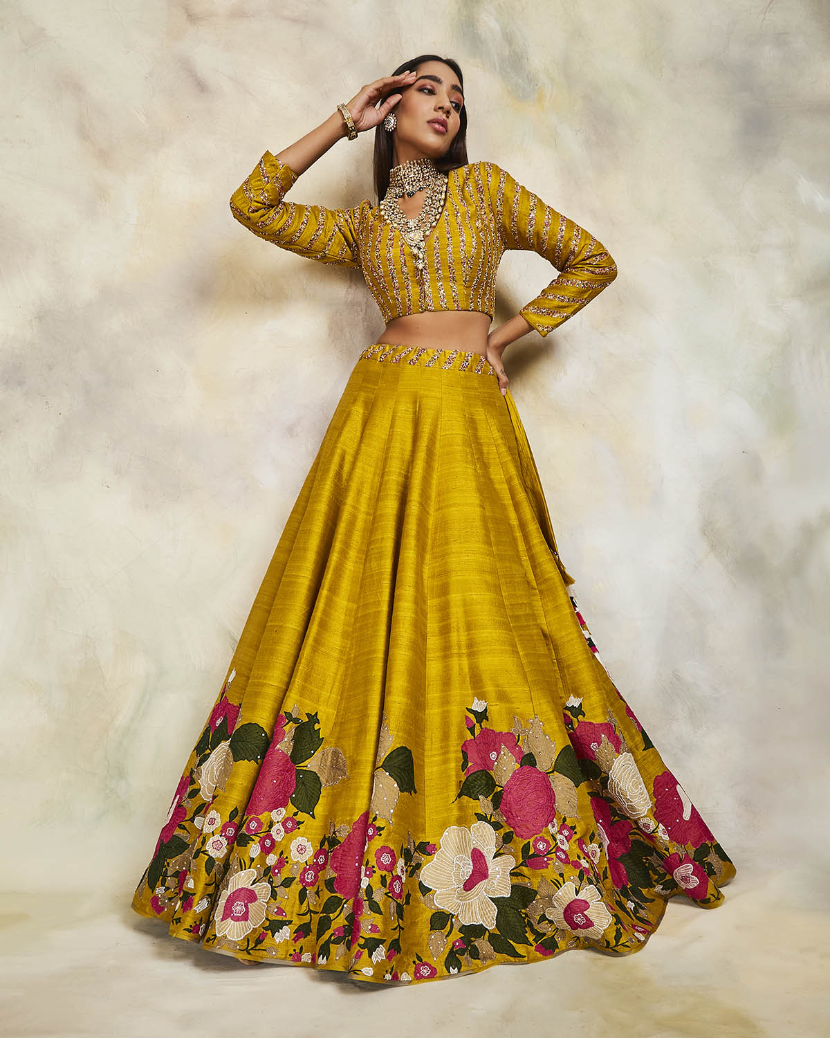 Genda Lehenga Set