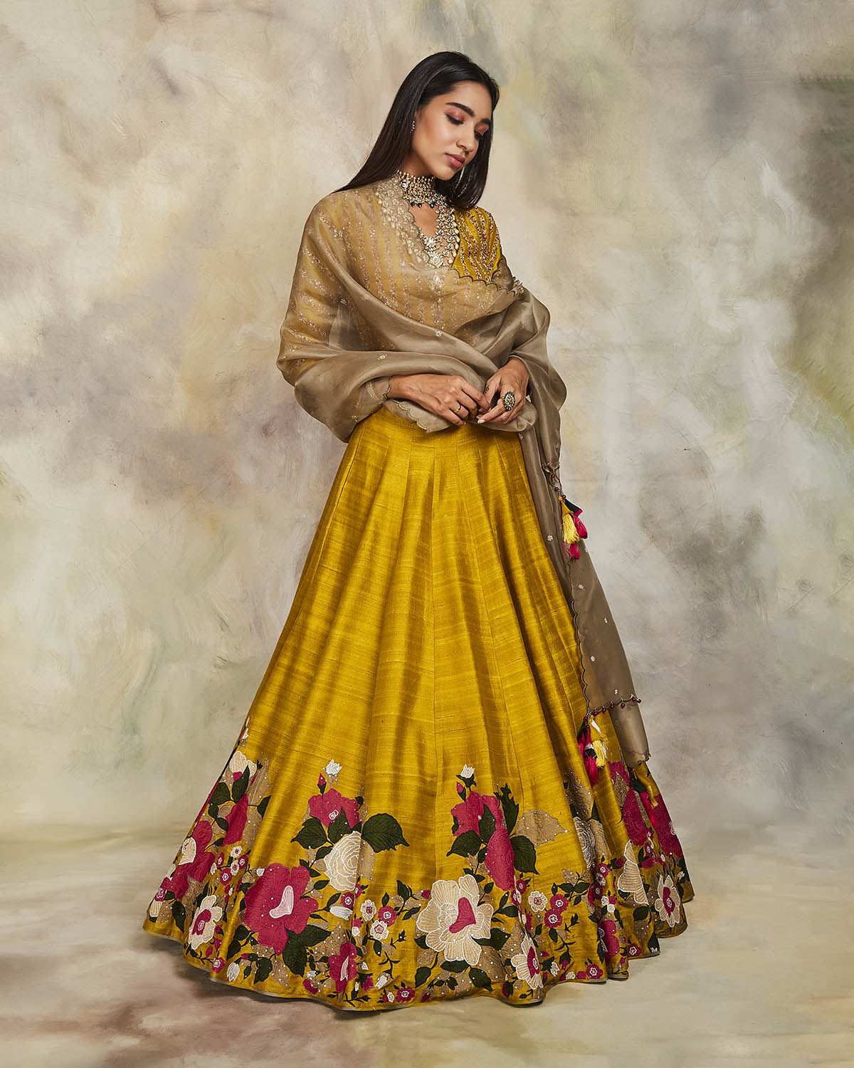 Genda Lehenga Set